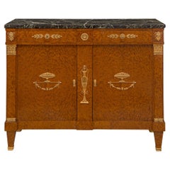 French 19th Century Neoclassical Style Walnut and Ormolu Two-Door/Drawer Buffet