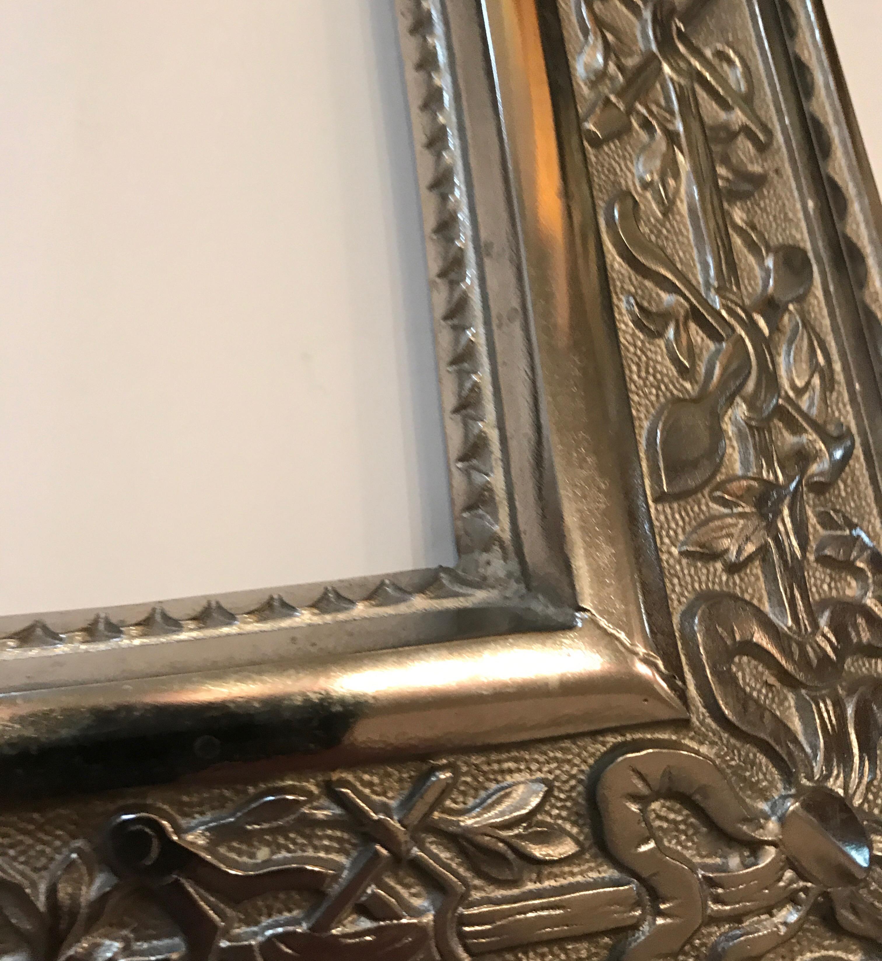 French 19th Century Nickle Foundry Picture Frame For Sale 5