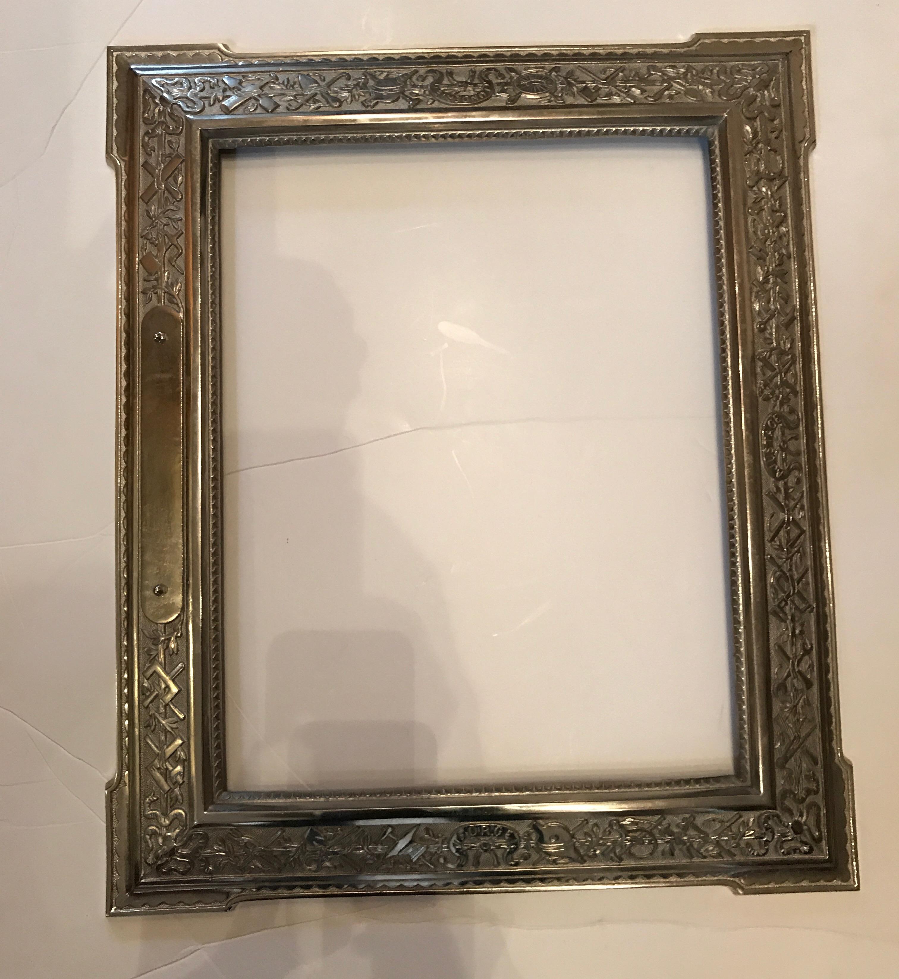 French 19th Century Nickle Foundry Picture Frame For Sale 11