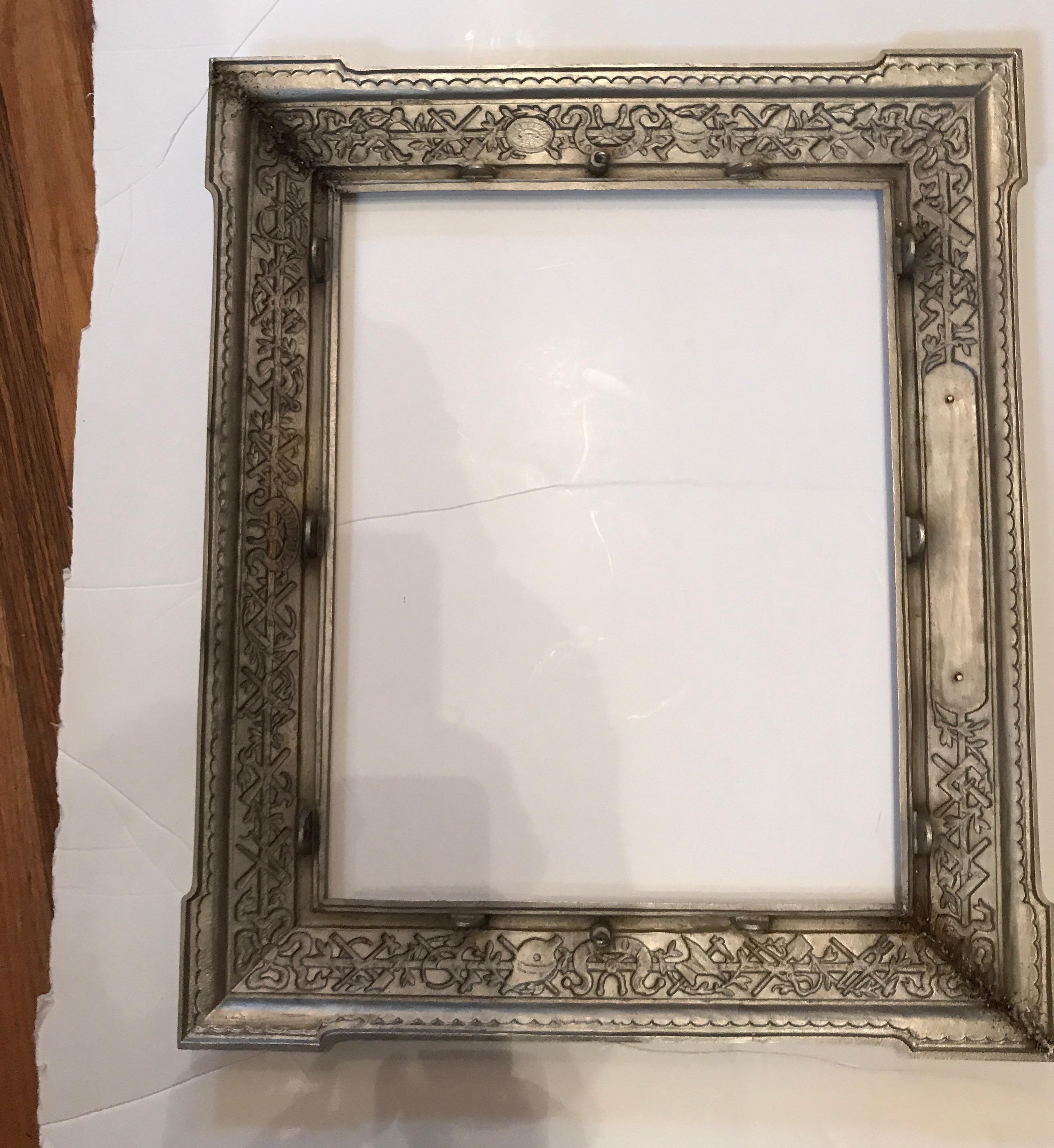 French 19th Century Nickle Foundry Picture Frame For Sale 13