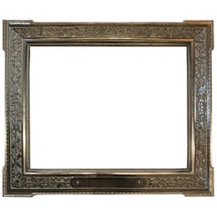 French 19th Century Nickle Foundry Picture Frame