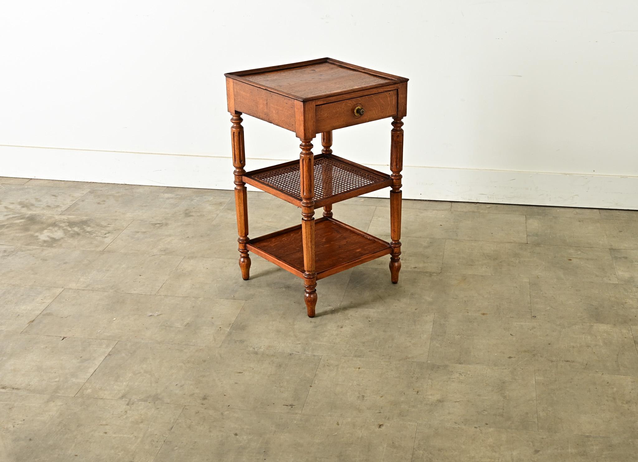 French 19th Century Oak and Cane Etagere 4