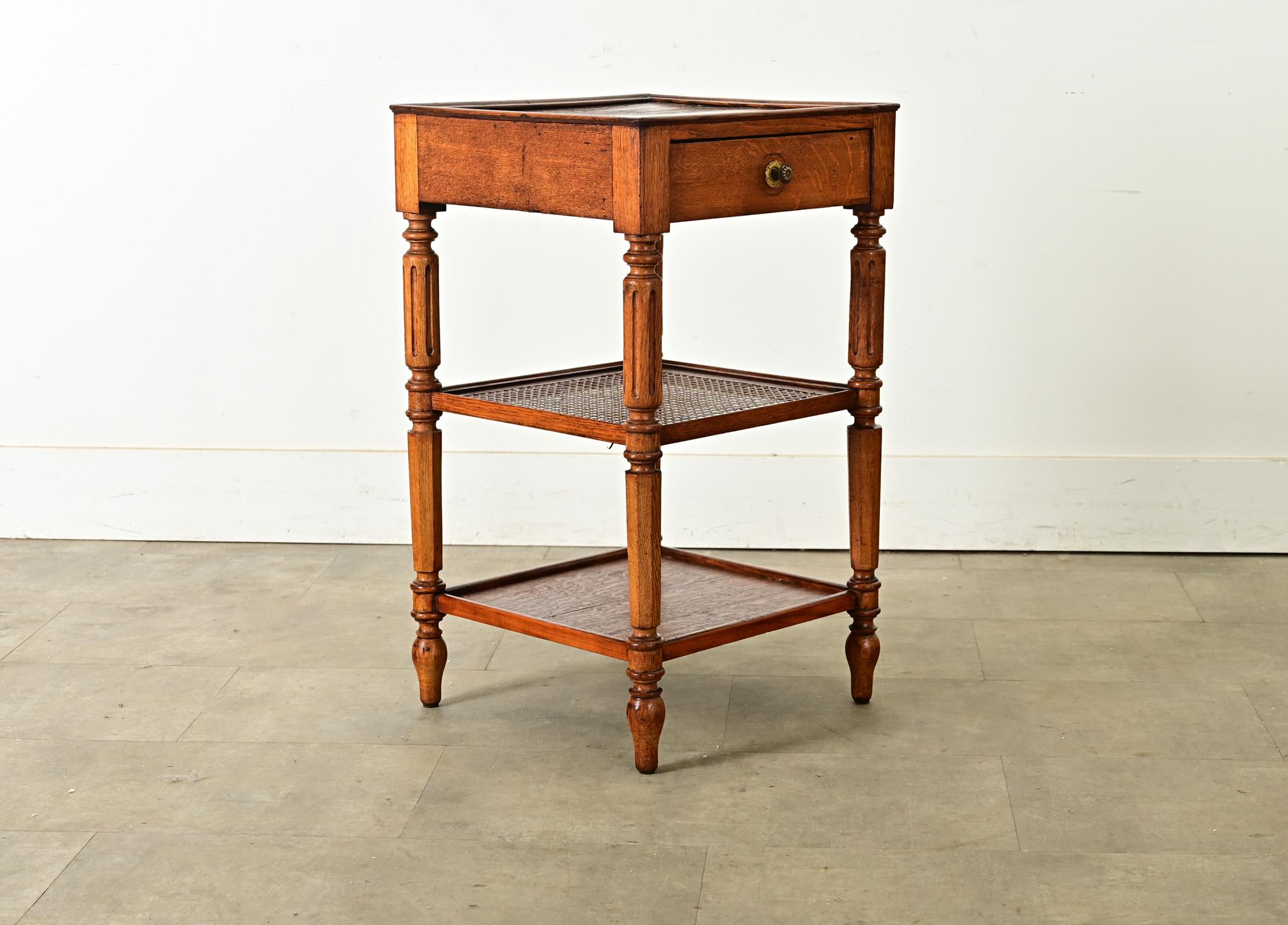 French 19th Century Oak and Cane Etagere 6