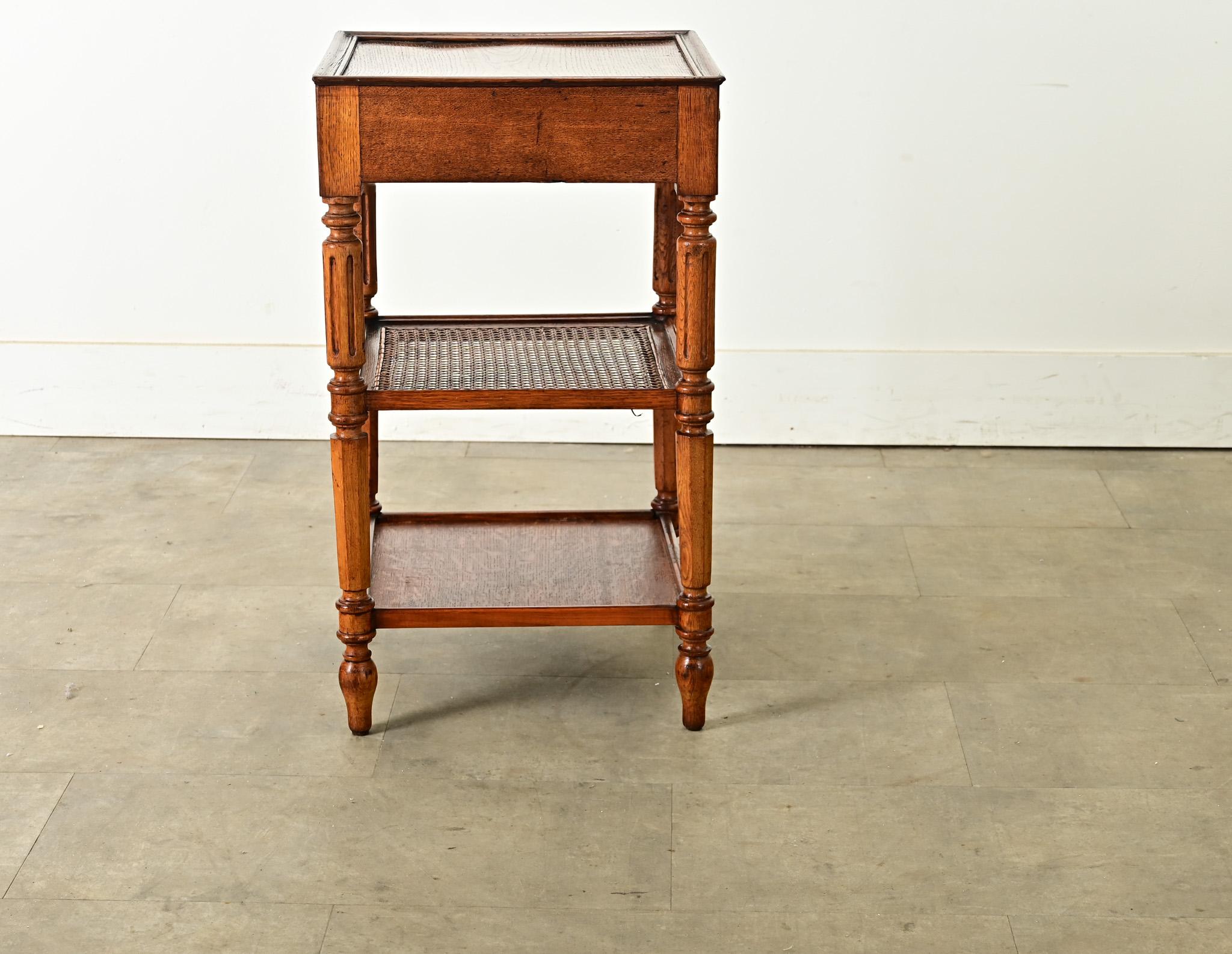 French 19th Century Oak and Cane Etagere 7