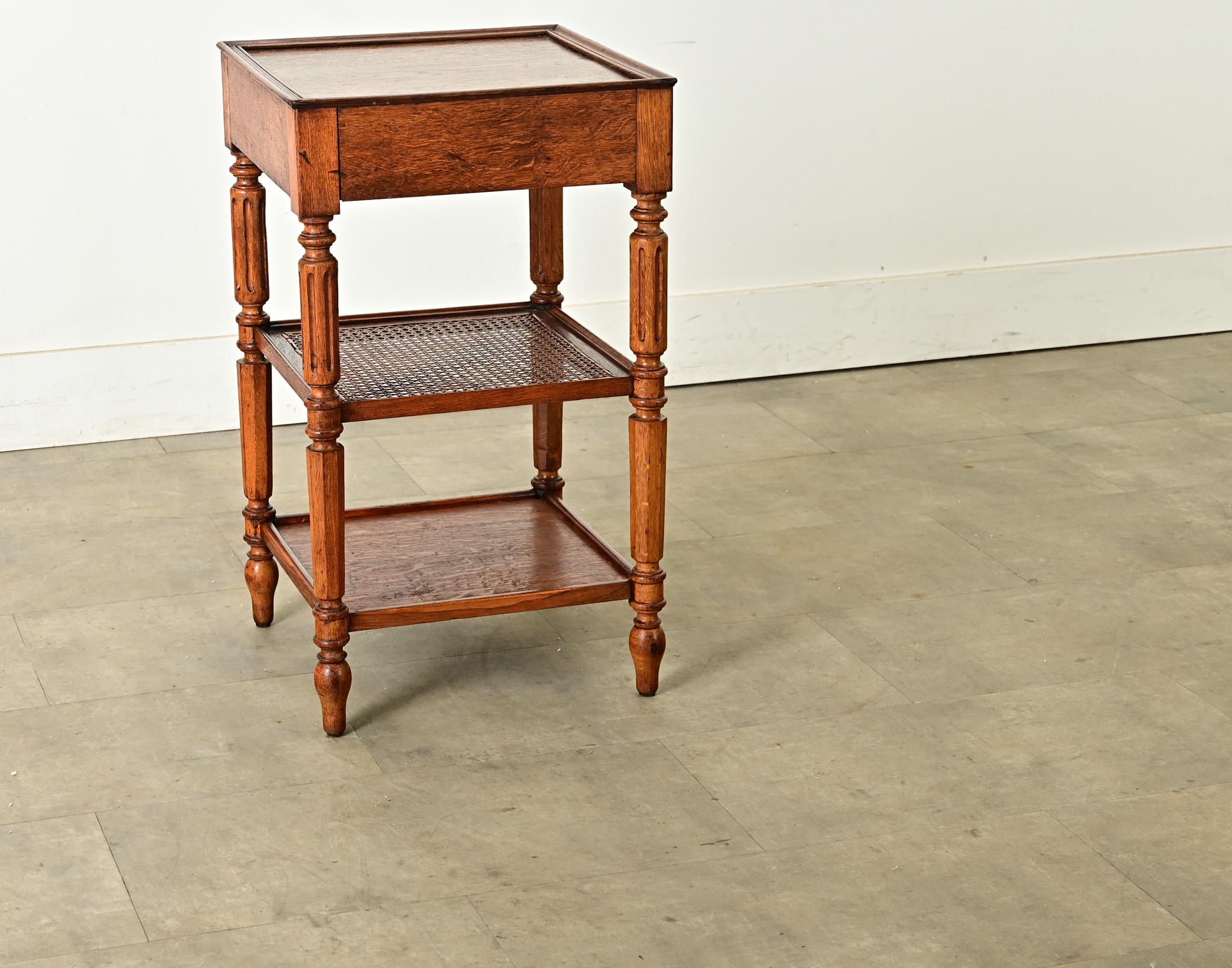 French 19th Century Oak and Cane Etagere 8
