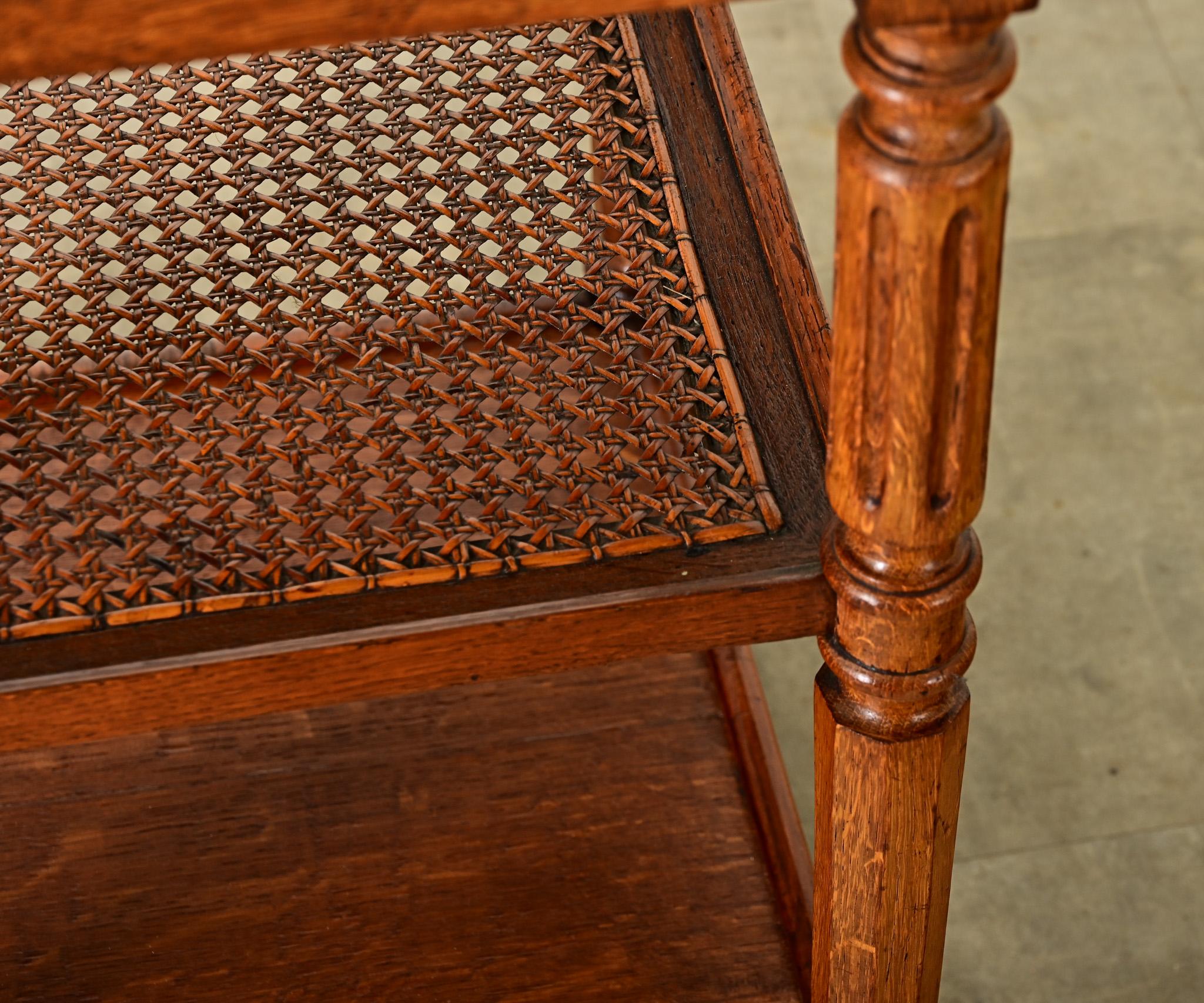 French 19th Century Oak and Cane Etagere 9