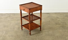 French 19th Century Oak and Cane Etagere