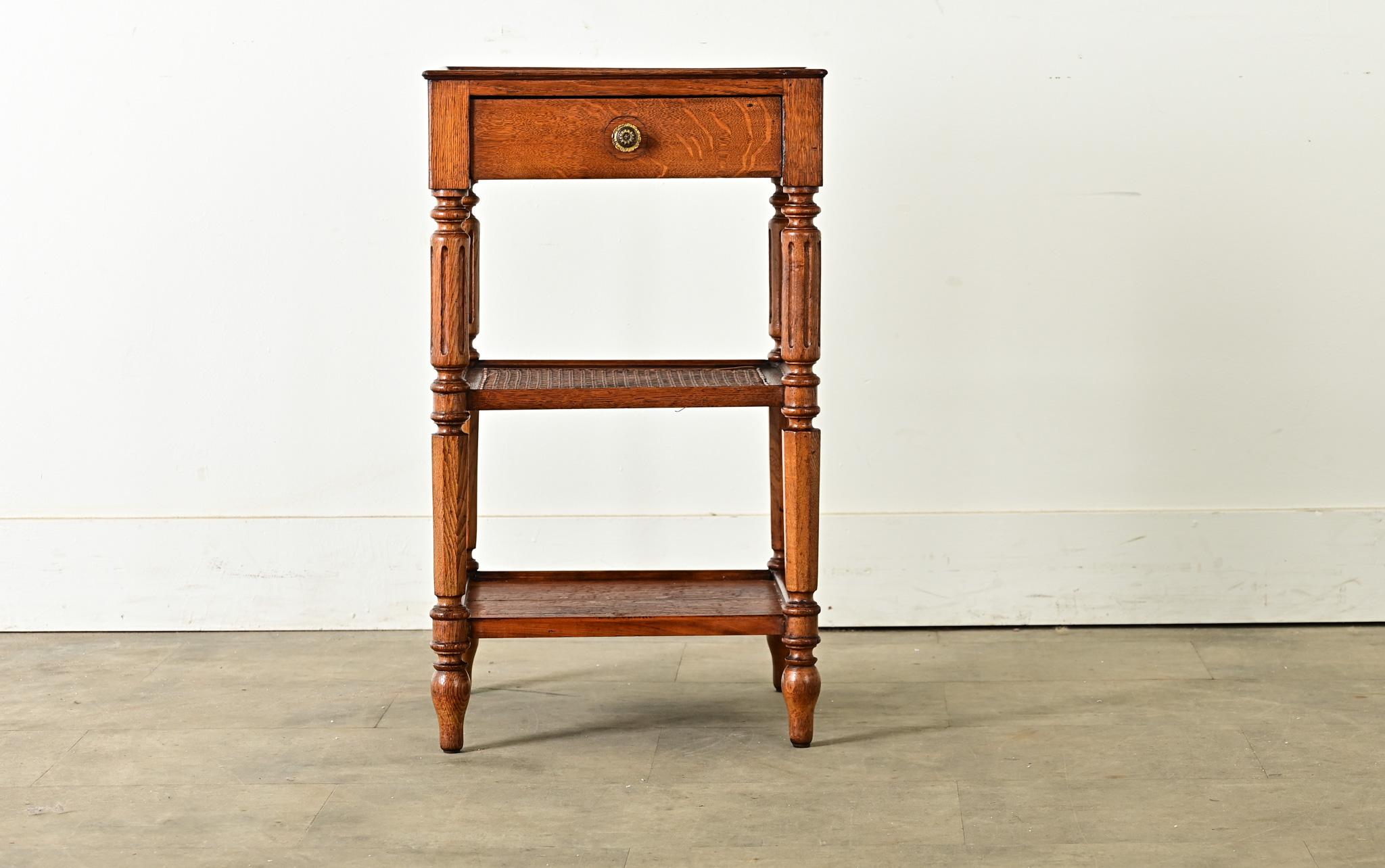Other French 19th Century Oak and Cane Etagere