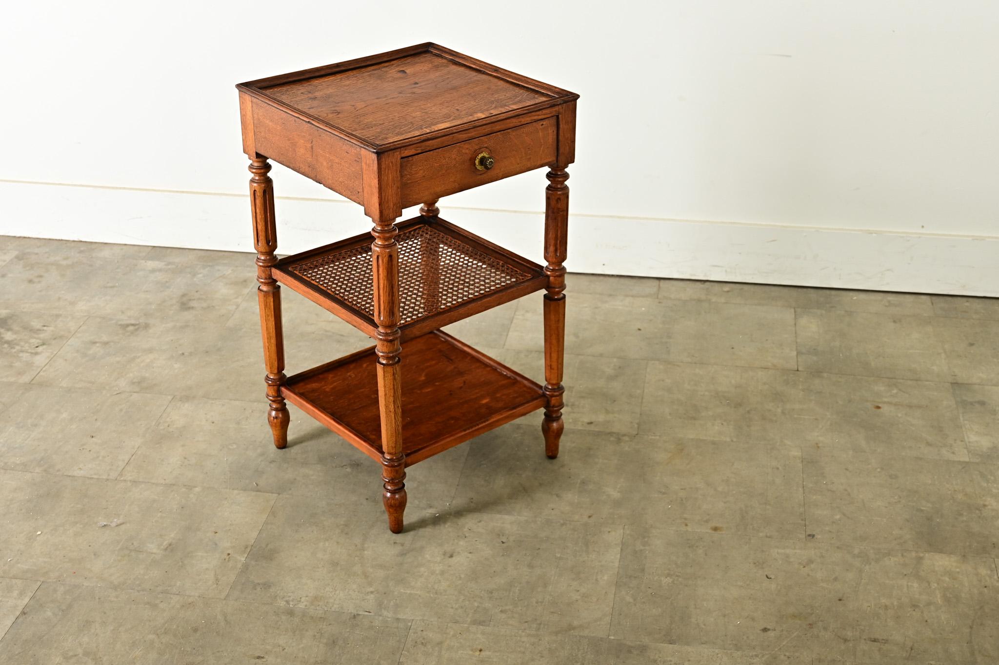 French 19th Century Oak and Cane Etagere 3