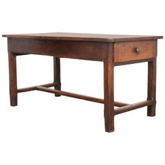 French 19th Century Oak and Walnut Farmhouse Table