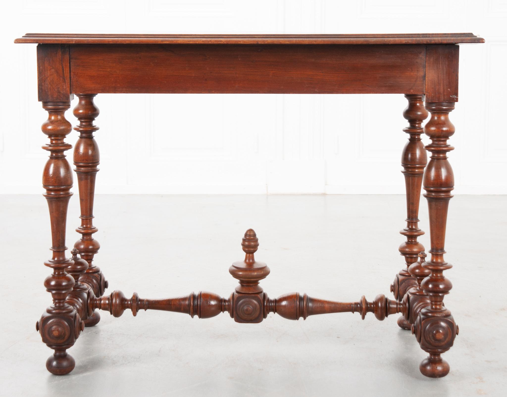 French 19th Century Oak and Walnut Writing Table 5