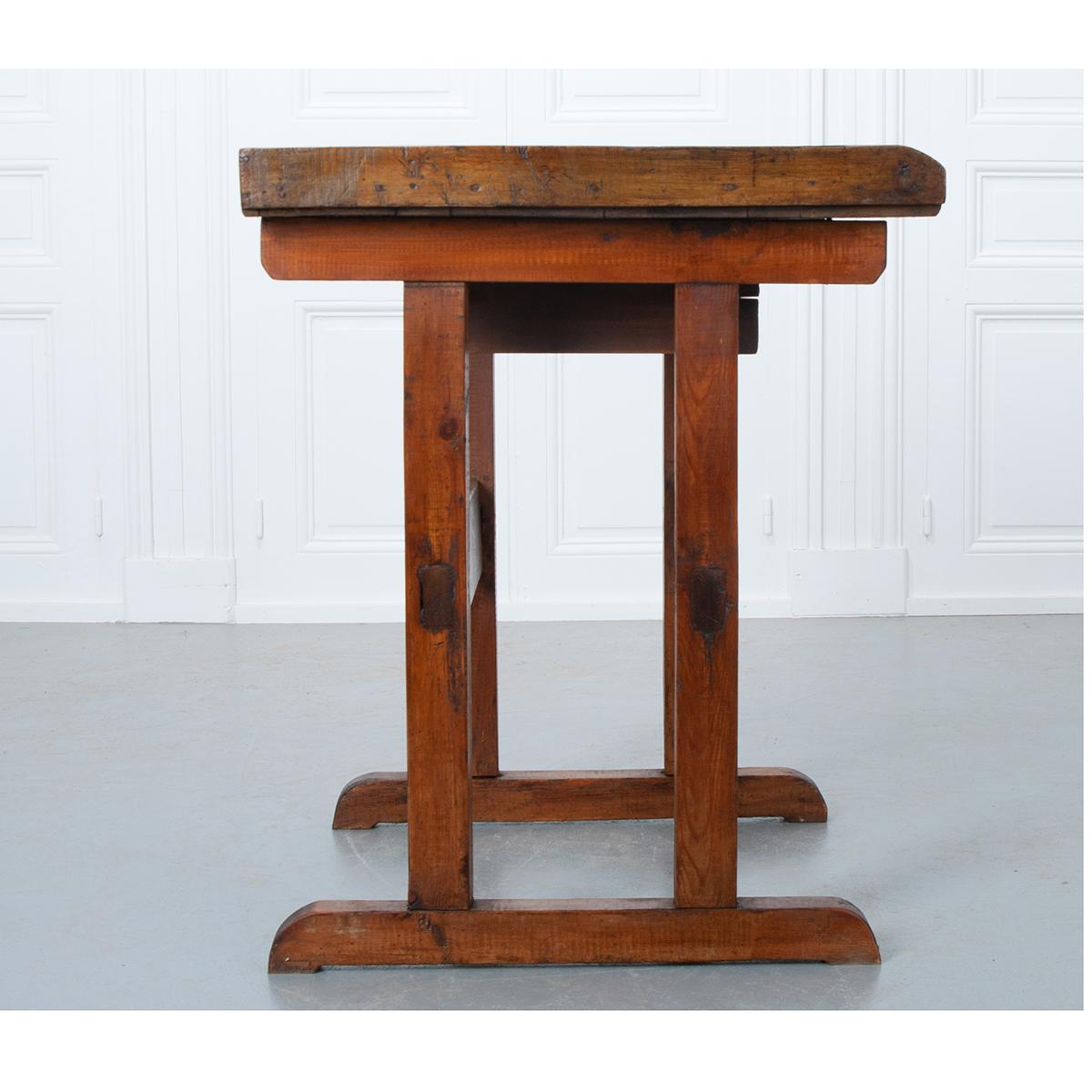 Patinated French 19th Century Oak Jeweler's Bench For Sale