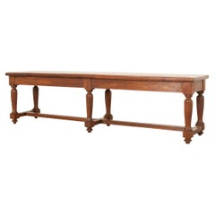 Antique French 19th Century Oak Bench