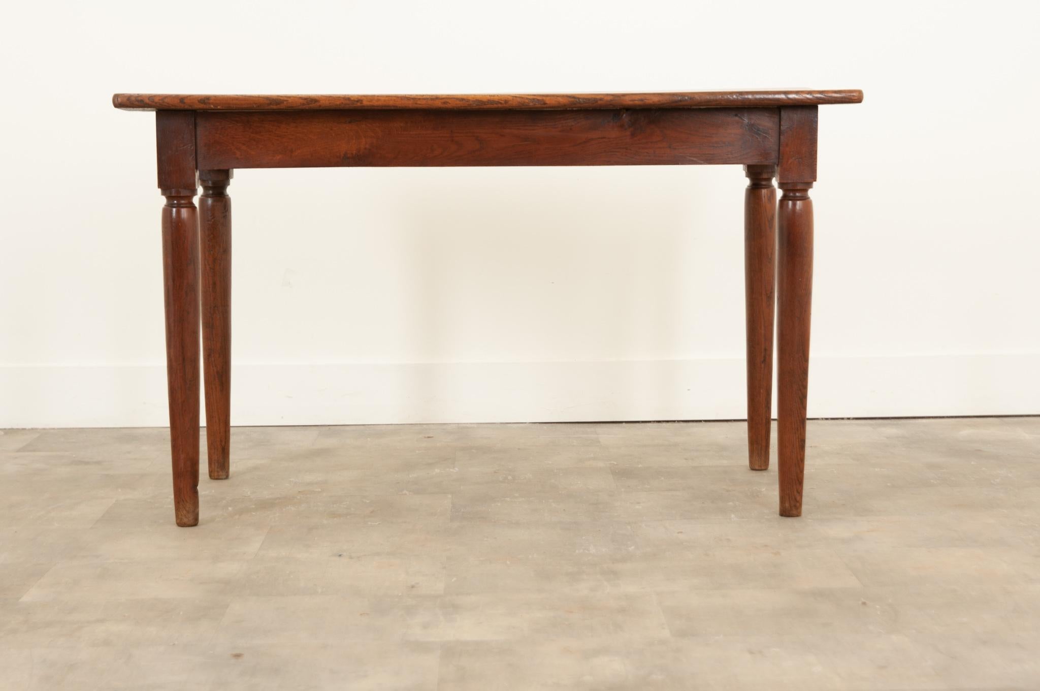 French 19th Century Oak Bistro Table 2