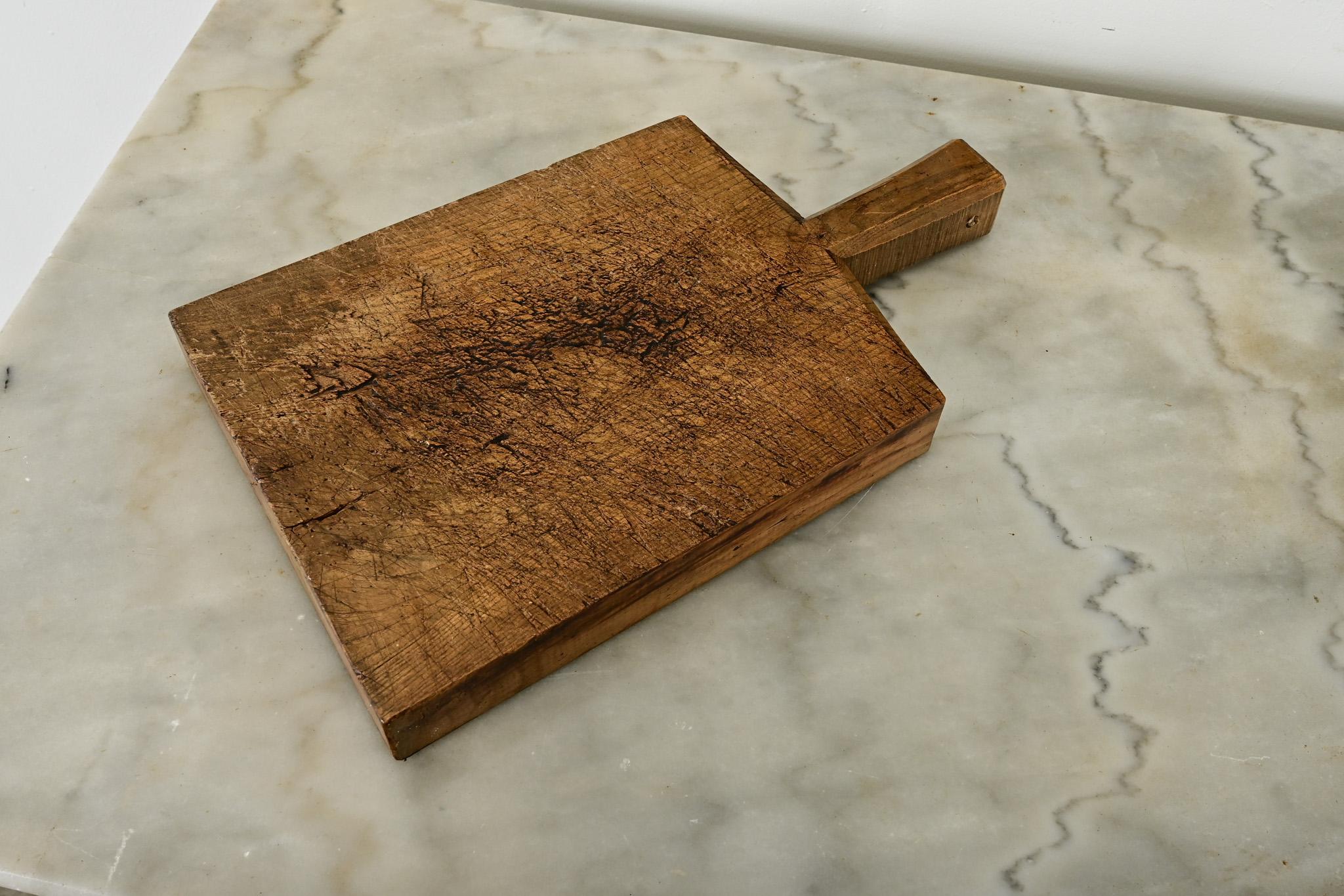 Hand-Carved French 19th Century Oak Chopping Block For Sale