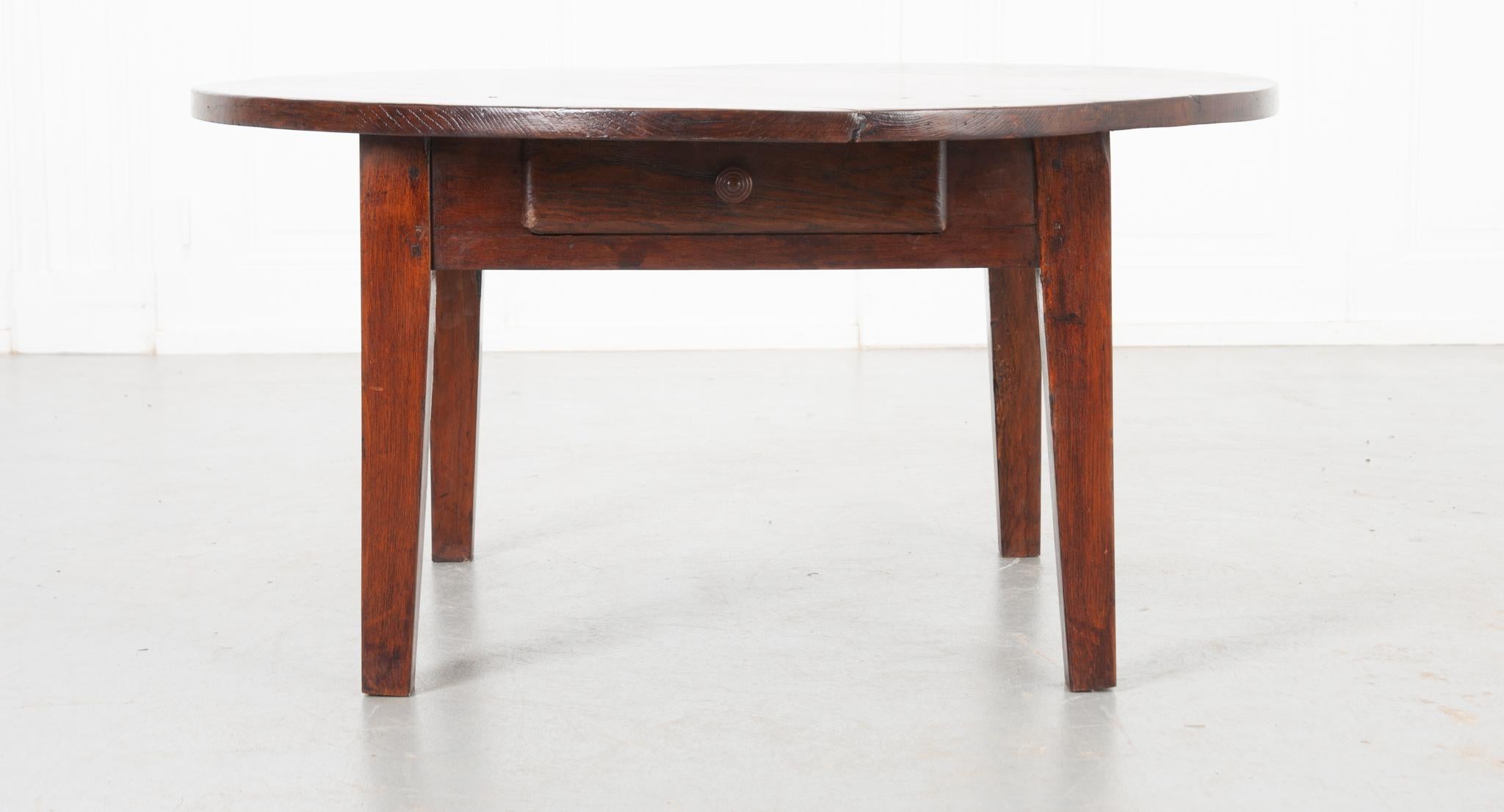 Rustic French 19th Century Oak Coffee Table