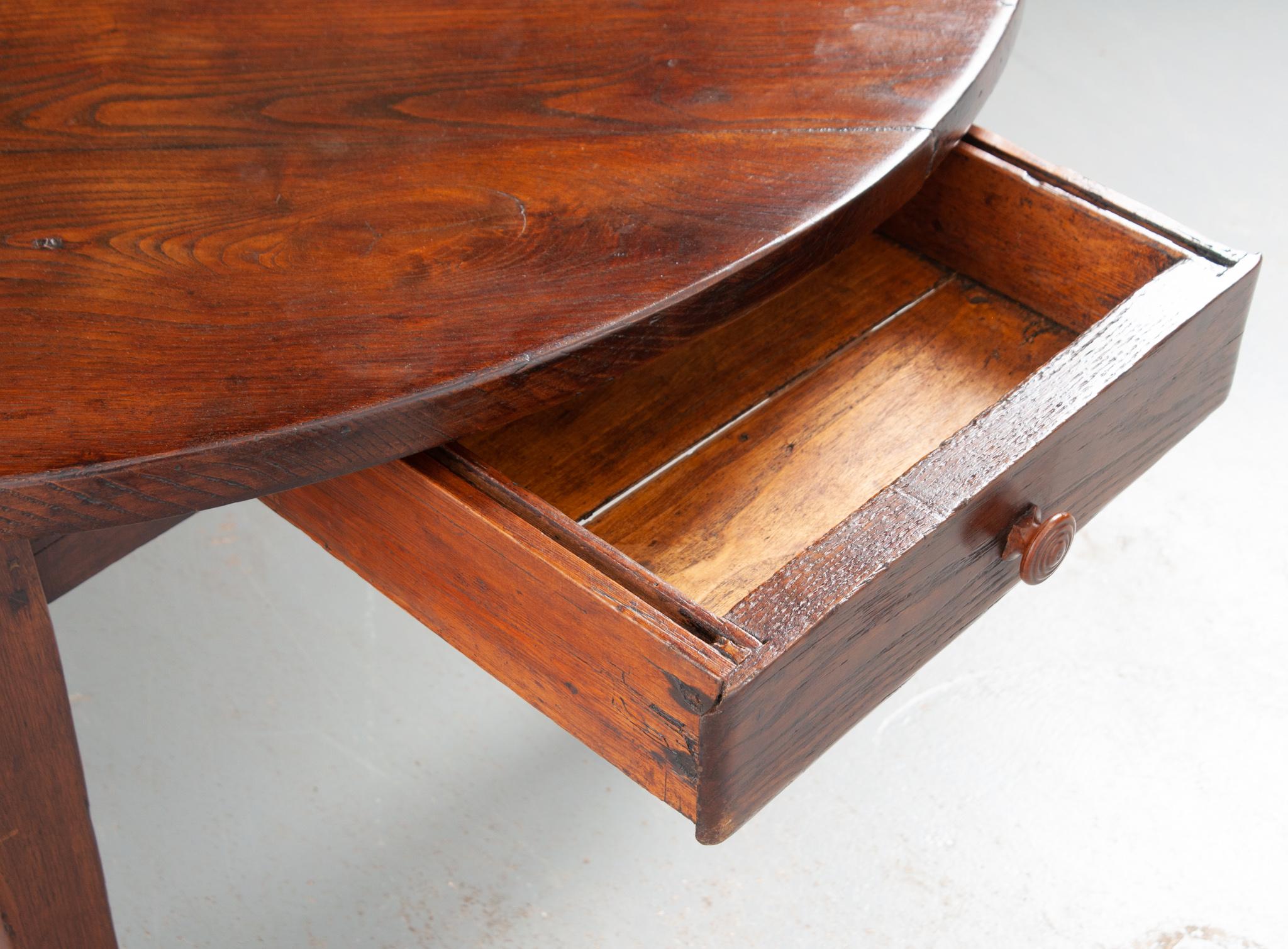 French 19th Century Oak Coffee Table 1