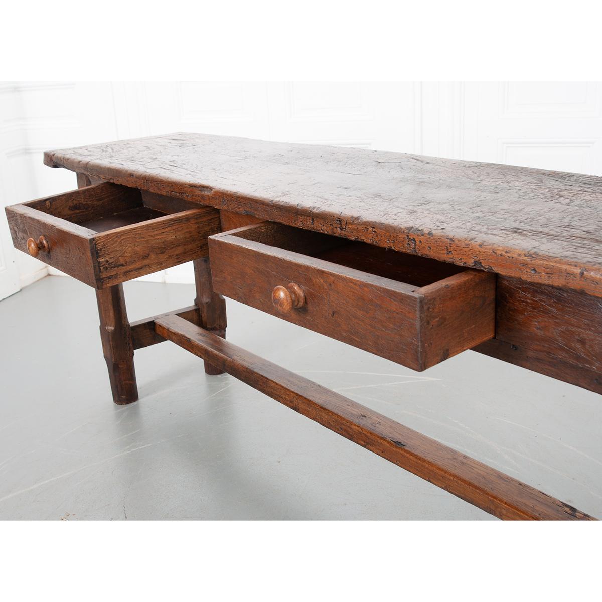 French 19th Century Oak Console In Good Condition In Baton Rouge, LA