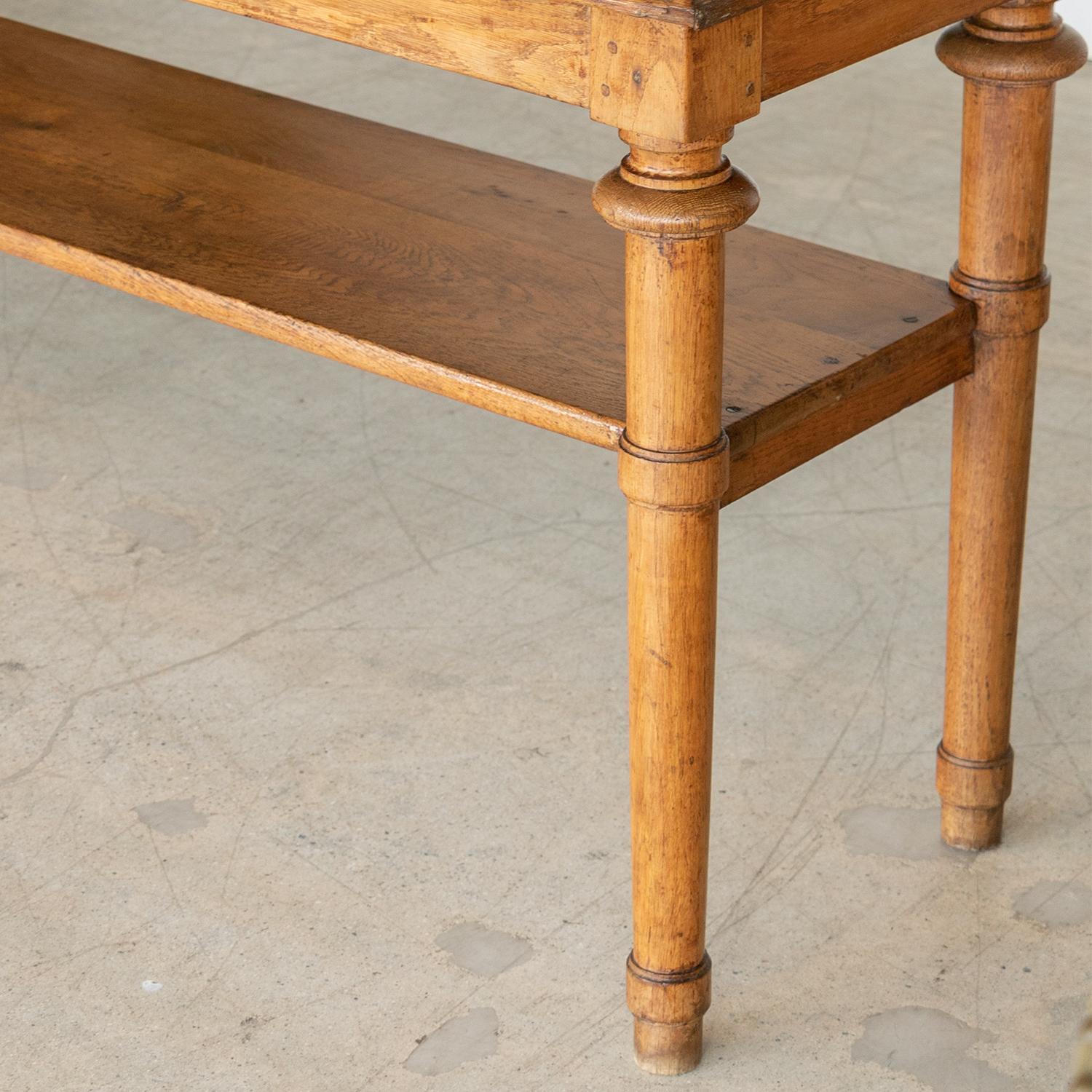 French 19th Century Oak Console Table 6