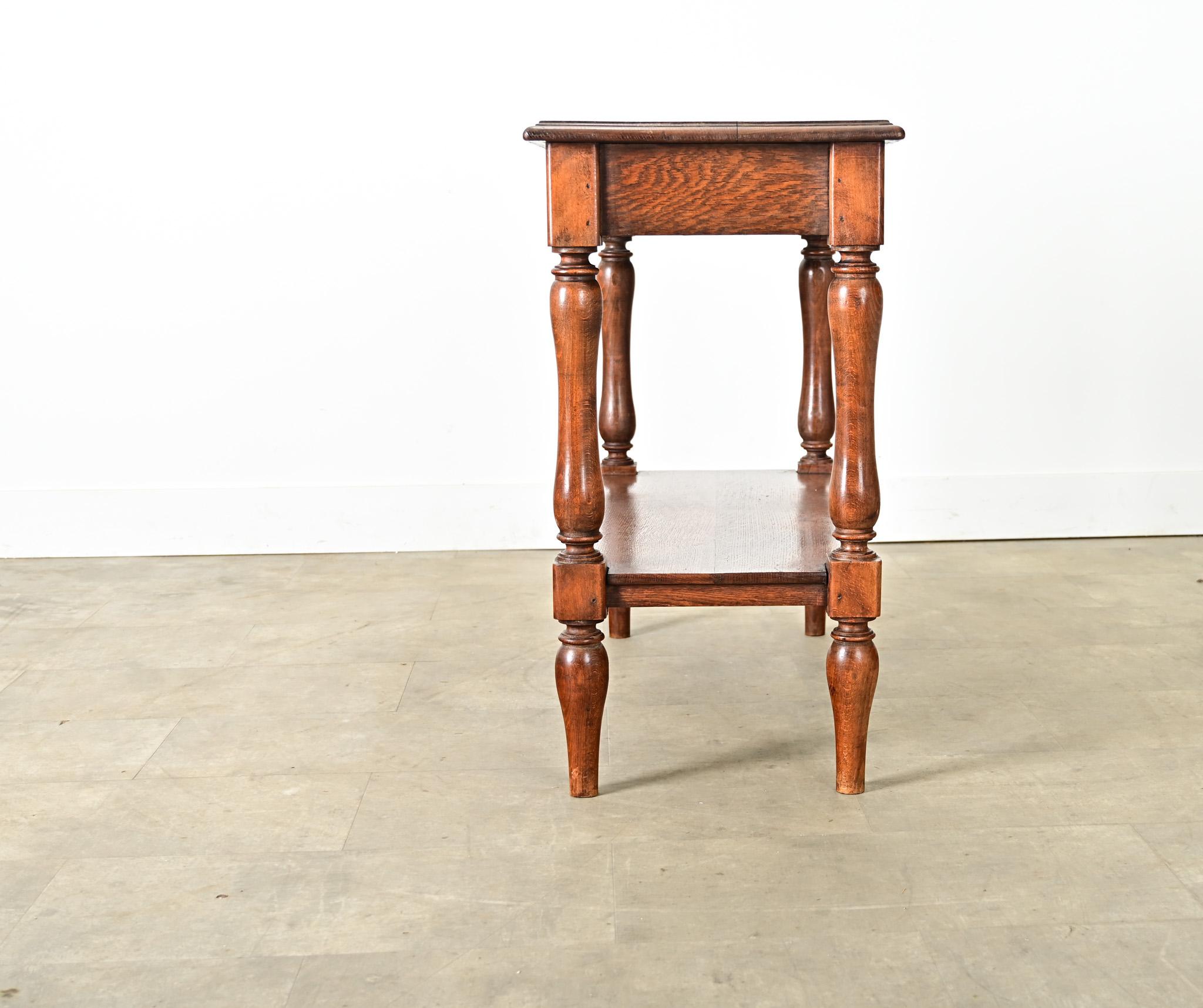 Consola francesa de roble del siglo XIX en venta 5