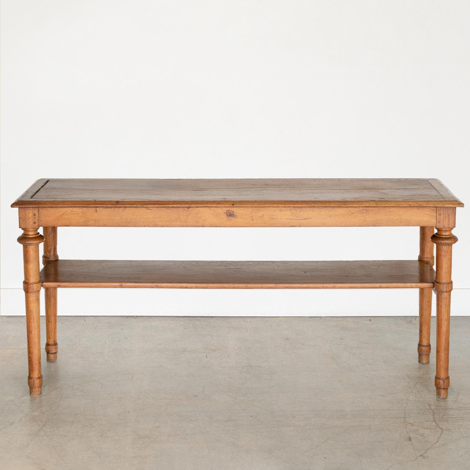 French 19th Century Oak Console Table 1