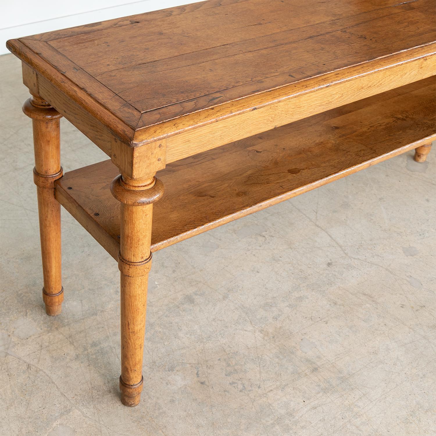 French 19th Century Oak Console Table 3