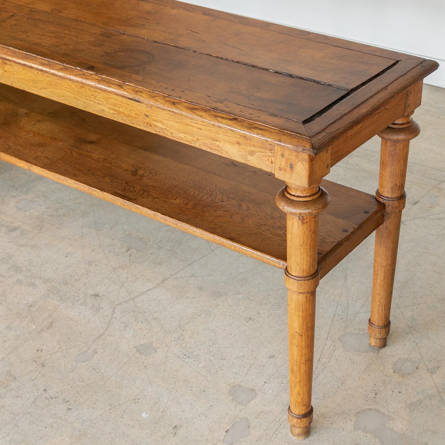 French 19th Century Oak Console Table 4