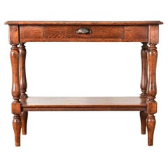Antique French 19th Century Oak Console Table