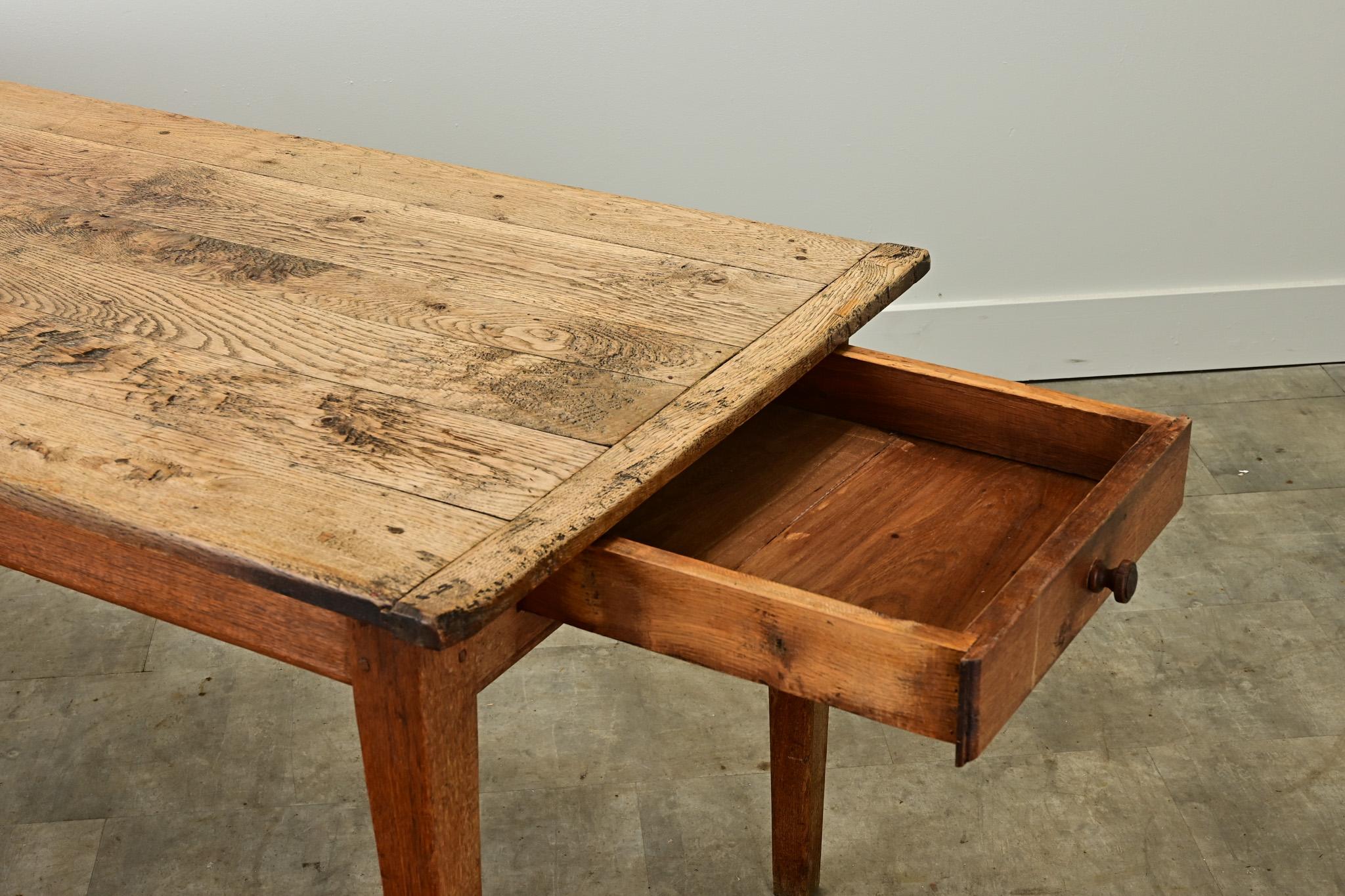 French 19th Century Oak Dining Table 7