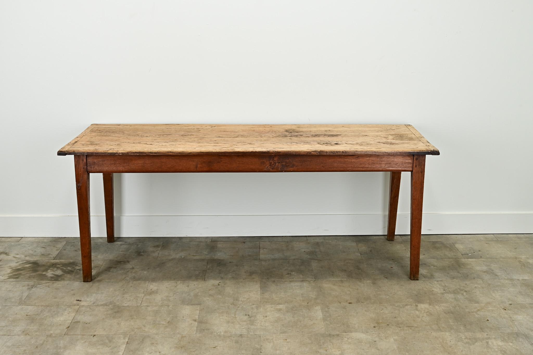 Hand-Carved French 19th Century Oak Dining Table
