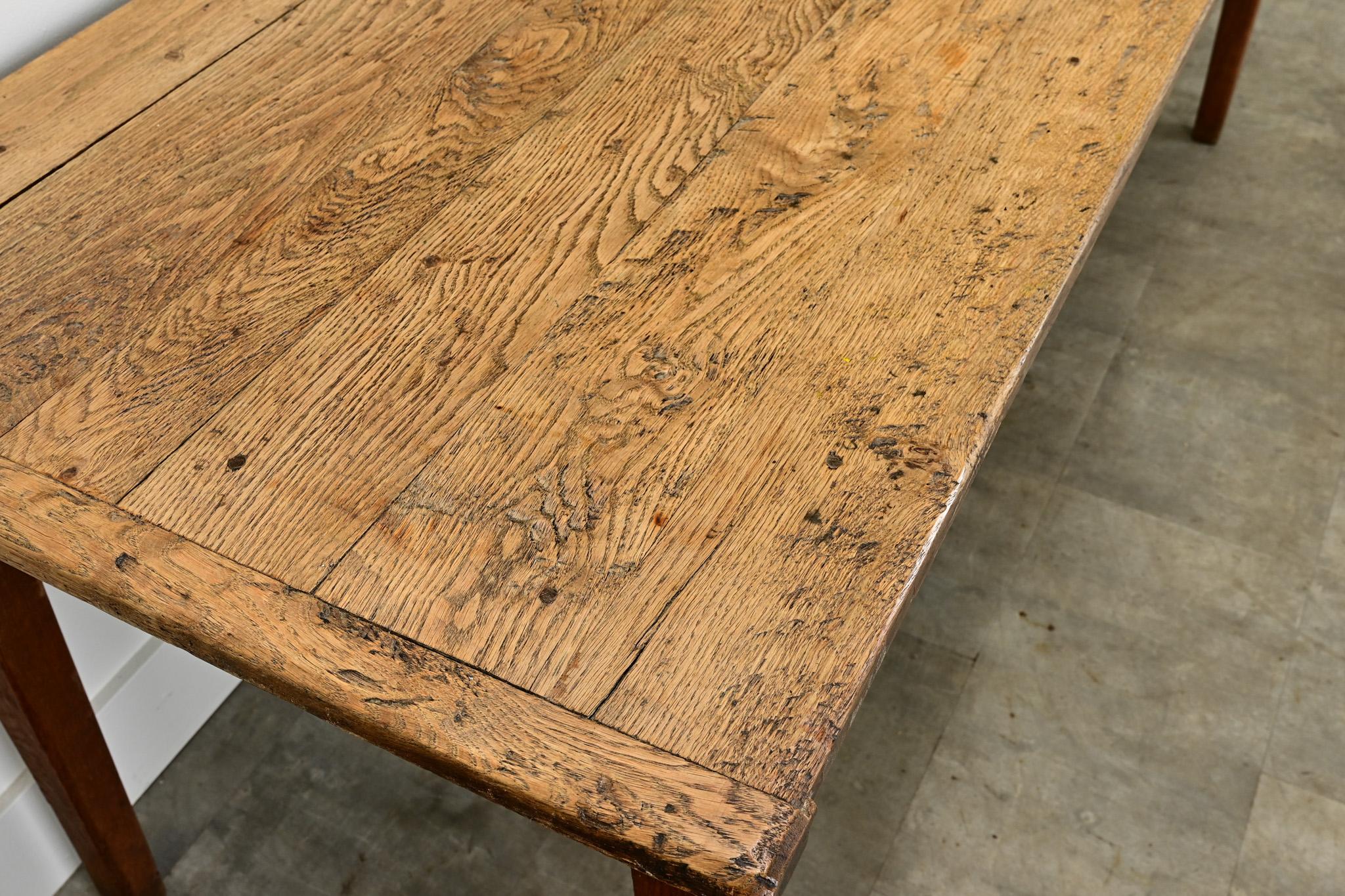 French 19th Century Oak Dining Table 2