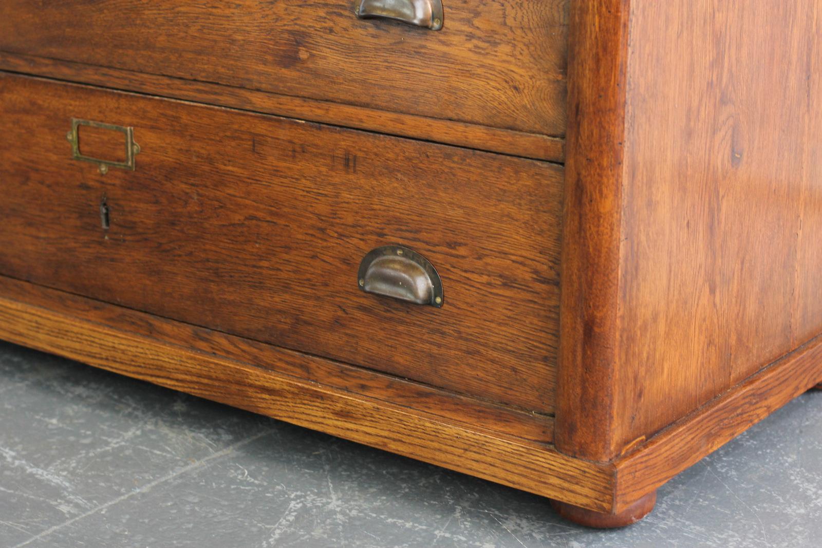 Late 19th Century French 19th Century Oak Drapers Cabinet