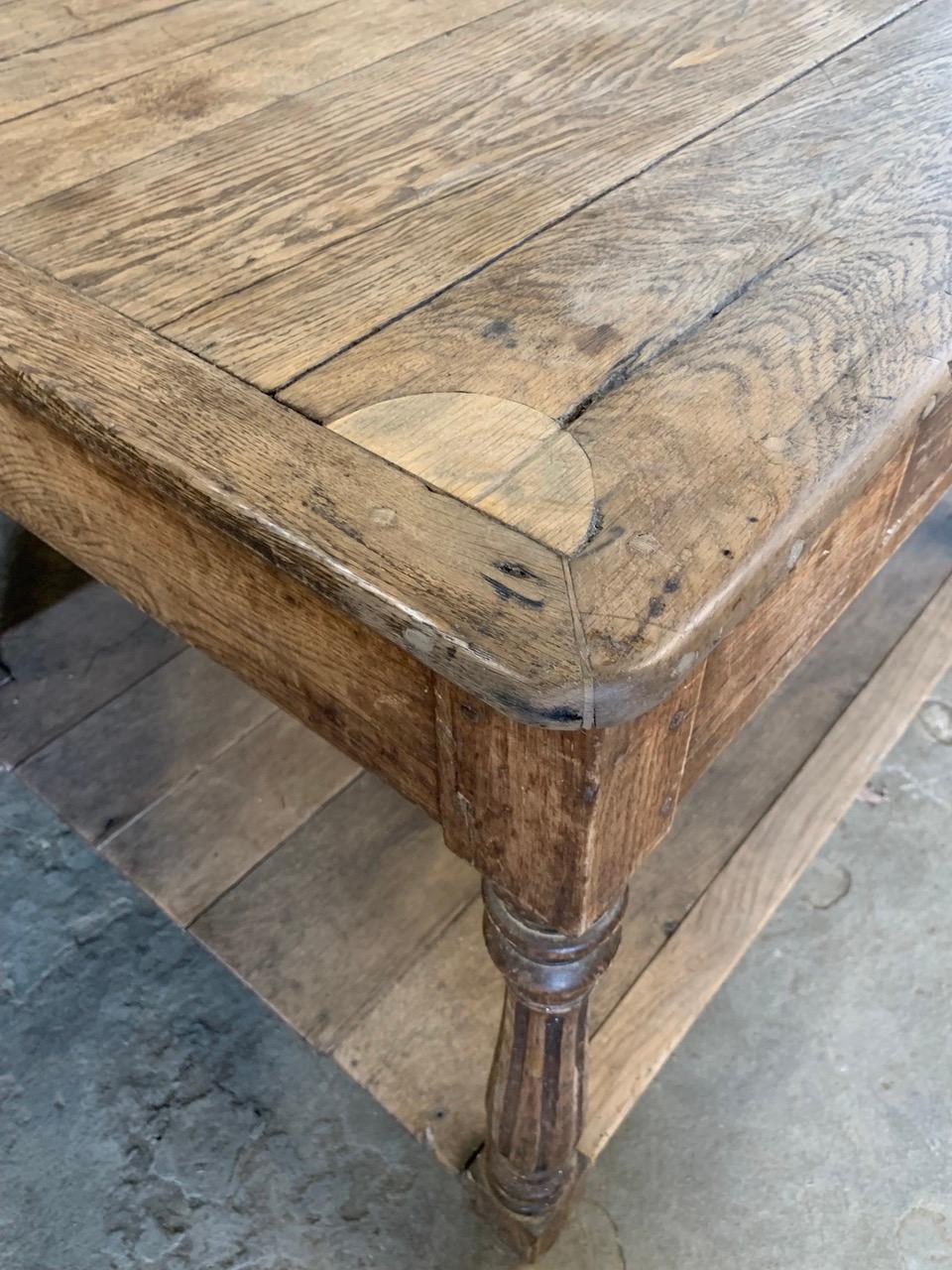 French 19th Century Oak Drapers Table 1