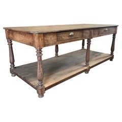 French 19th Century Oak Drapers Table