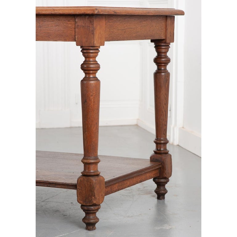 French 19th Century Oak Drapery Table at 1stDibs