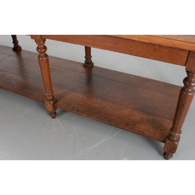 French 19th Century Oak Drapery Table at 1stDibs