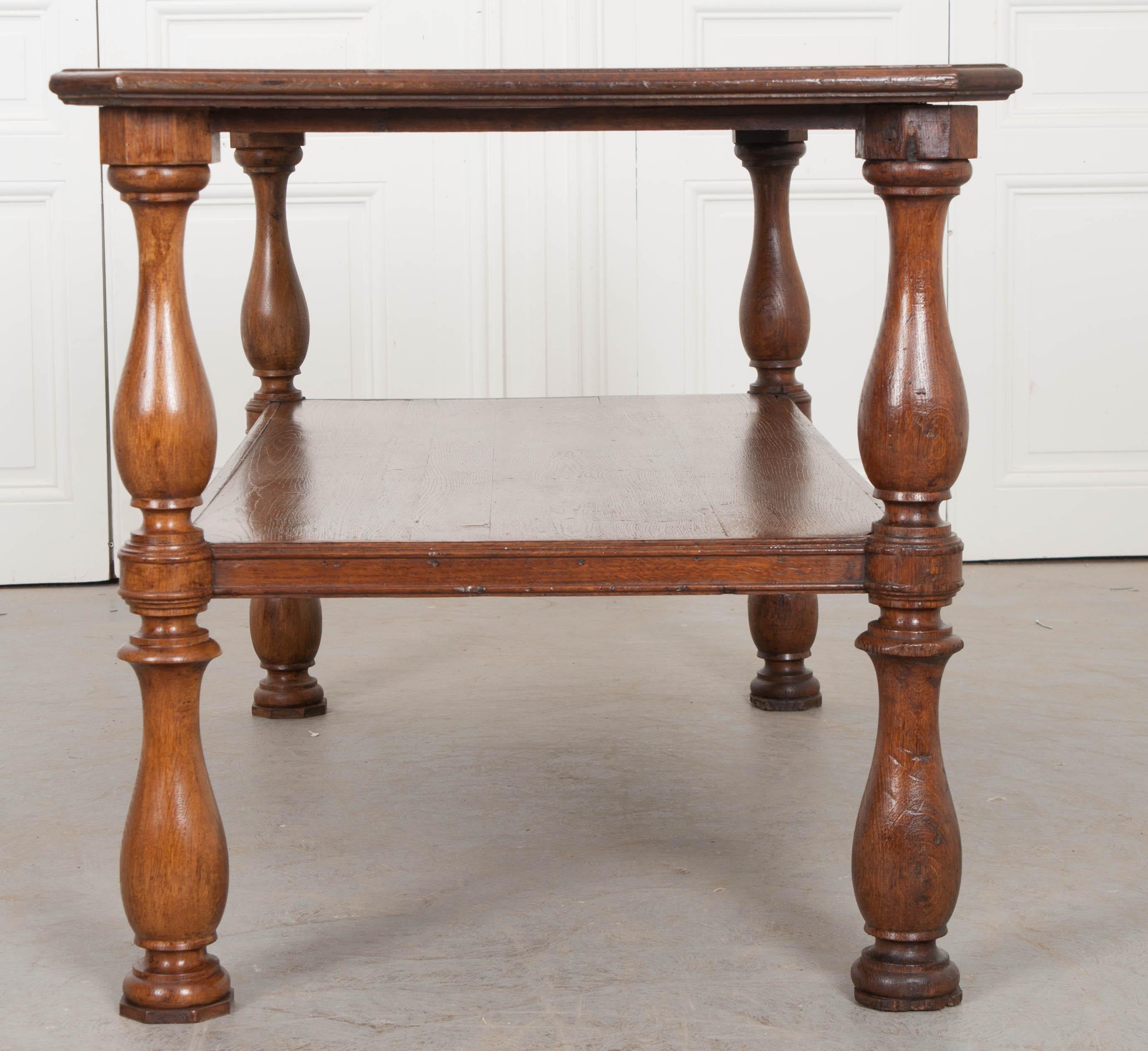 French 19th Century Oak Drapery Table 8