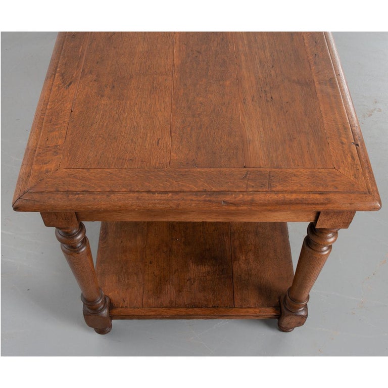 French 19th Century Oak Drapery Table at 1stDibs