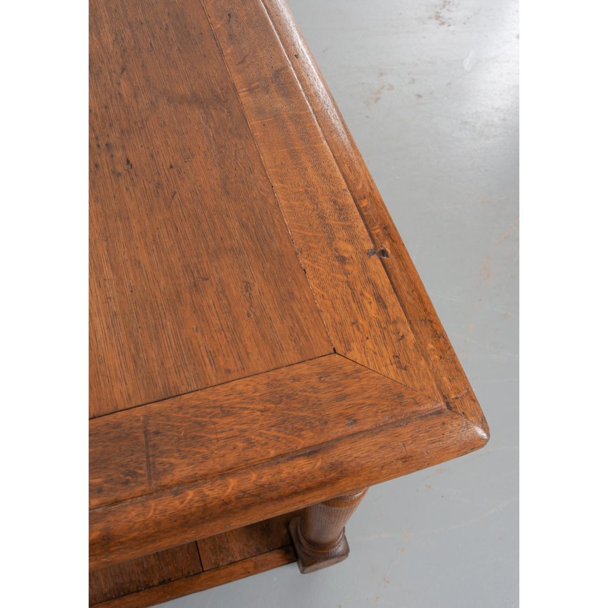 French 19th Century Oak Drapery Table In Good Condition In Baton Rouge, LA