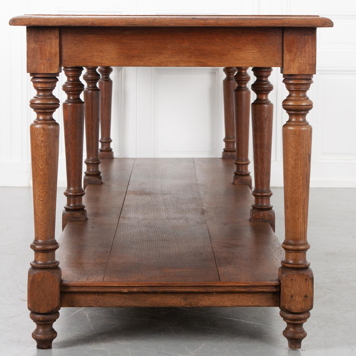French 19th Century Oak Drapery Table 1