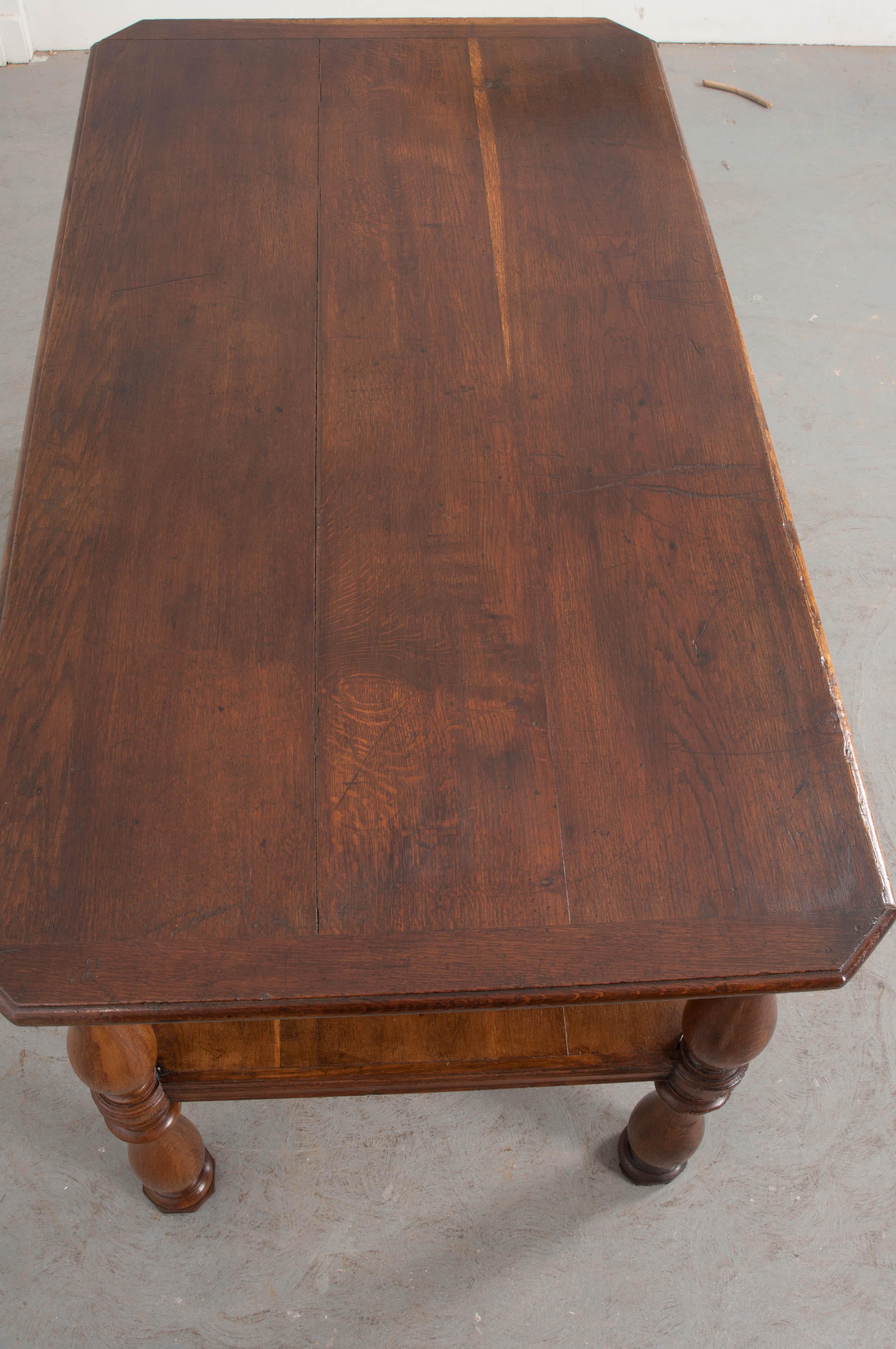 French 19th Century Oak Drapery Table 3