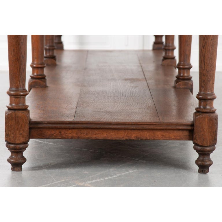 French 19th Century Oak Drapery Table at 1stDibs