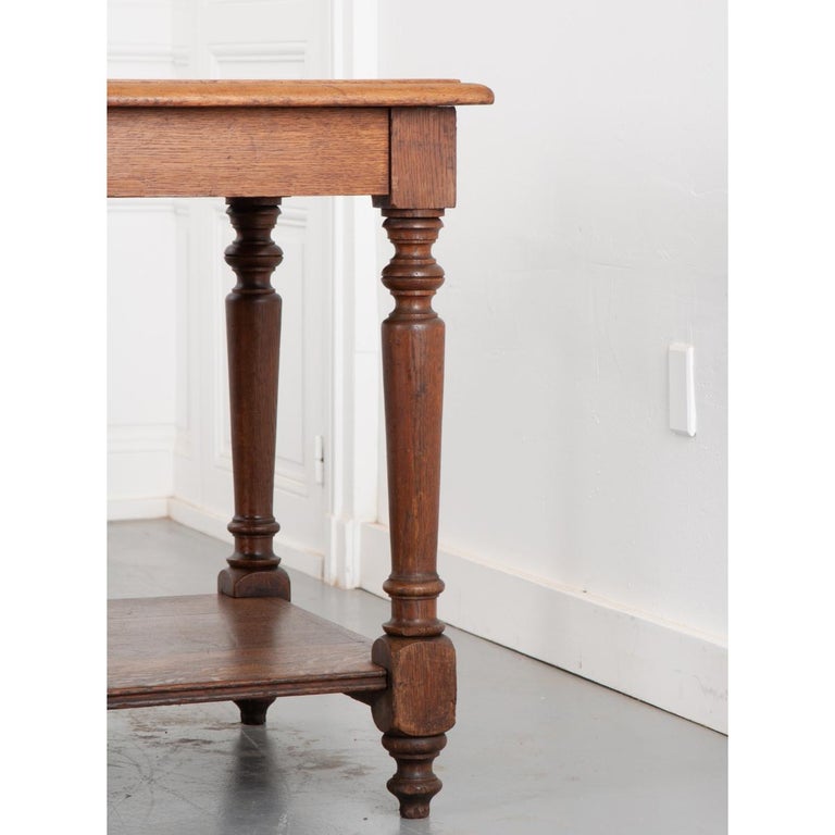 French 19th Century Oak Drapery Table at 1stDibs