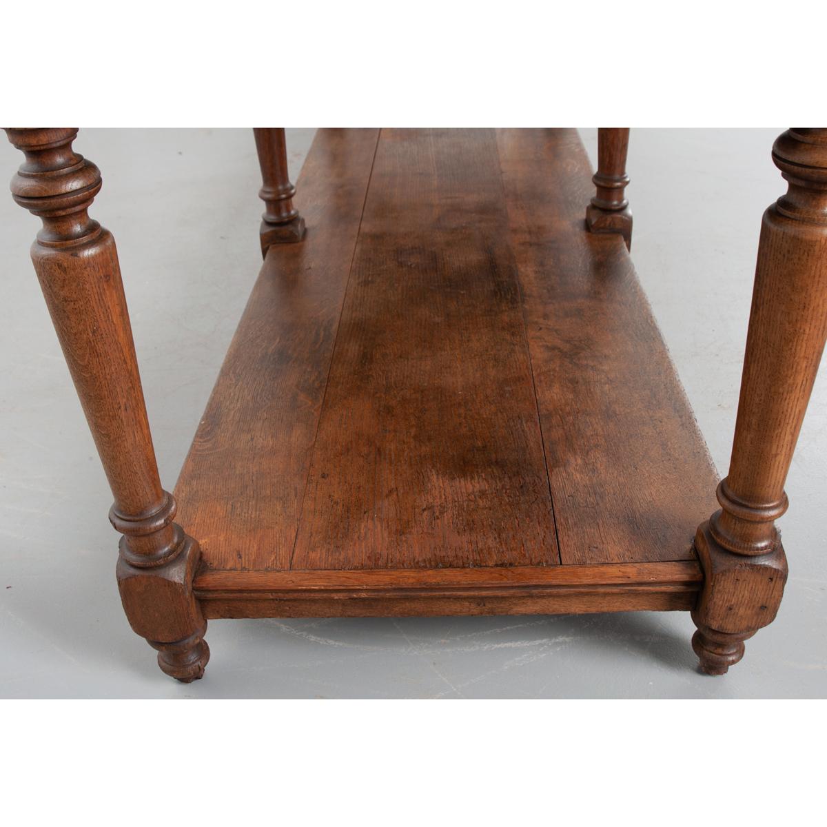 French 19th Century Oak Drapery Table 5