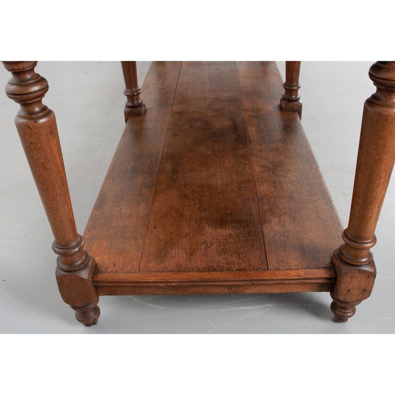 French 19th Century Oak Drapery Table at 1stDibs