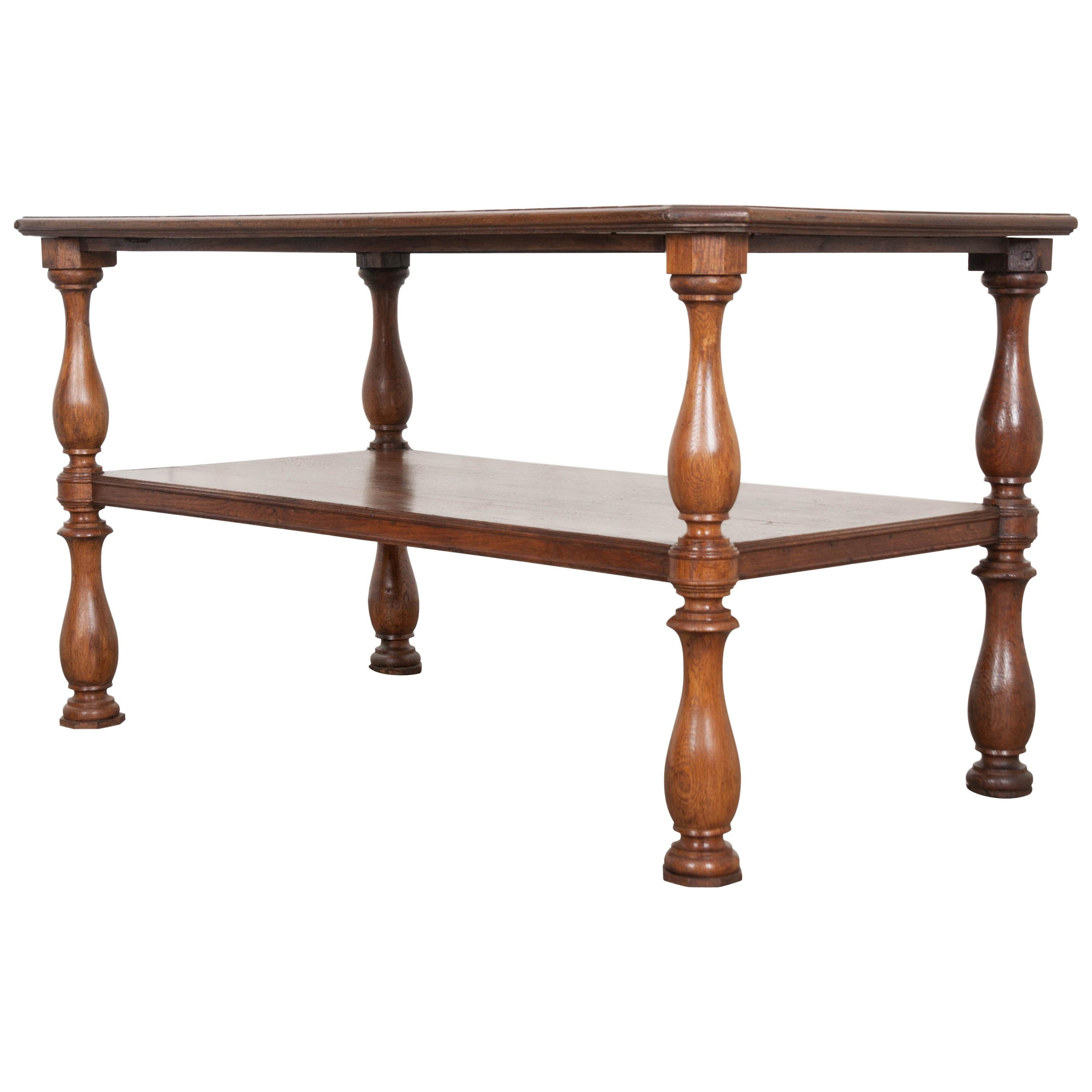 French 19th Century Oak Drapery Table