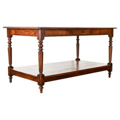 French 19th Century Oak Drapery Table