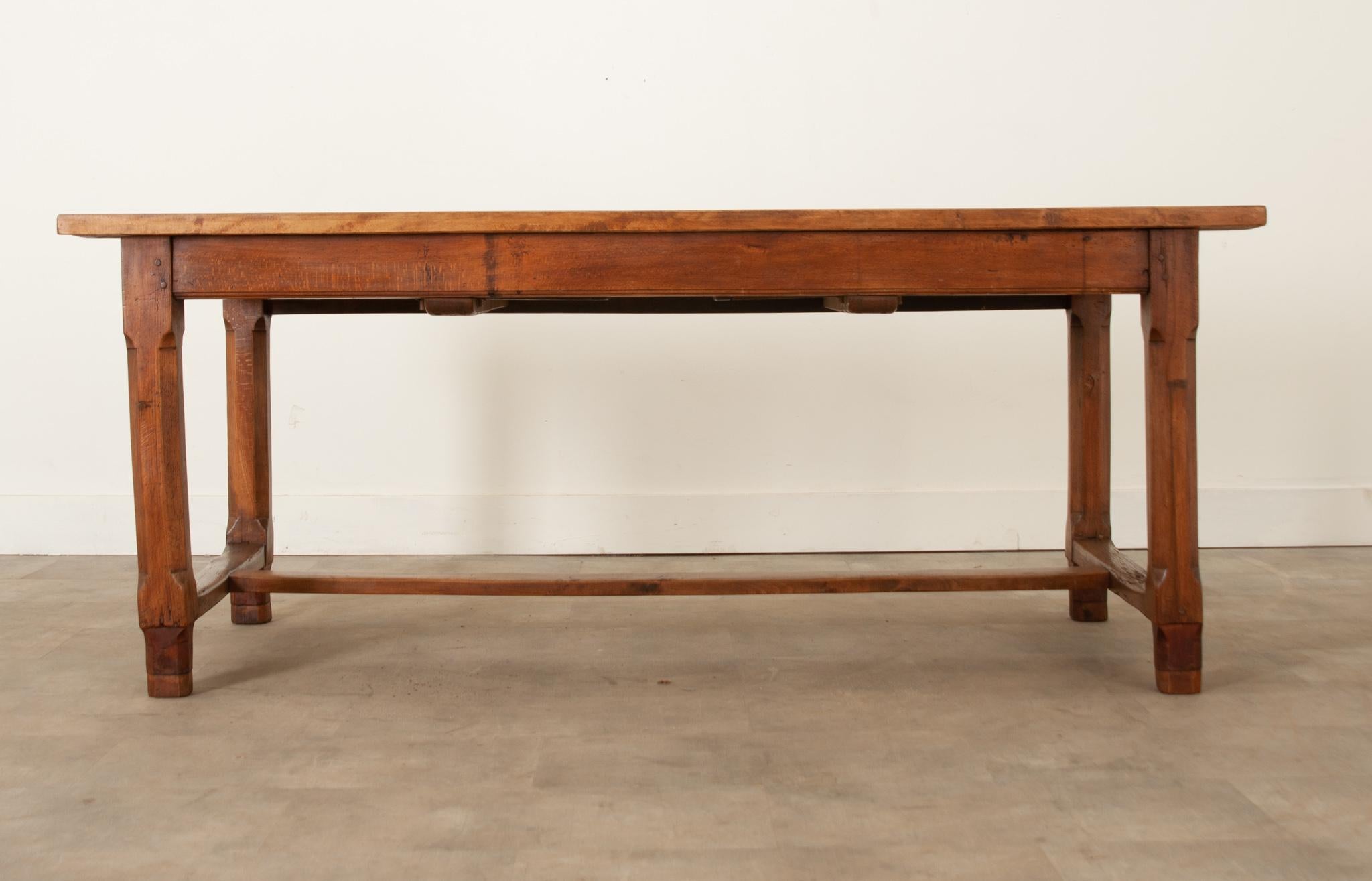 French 19th Century Oak Farm Table For Sale 6