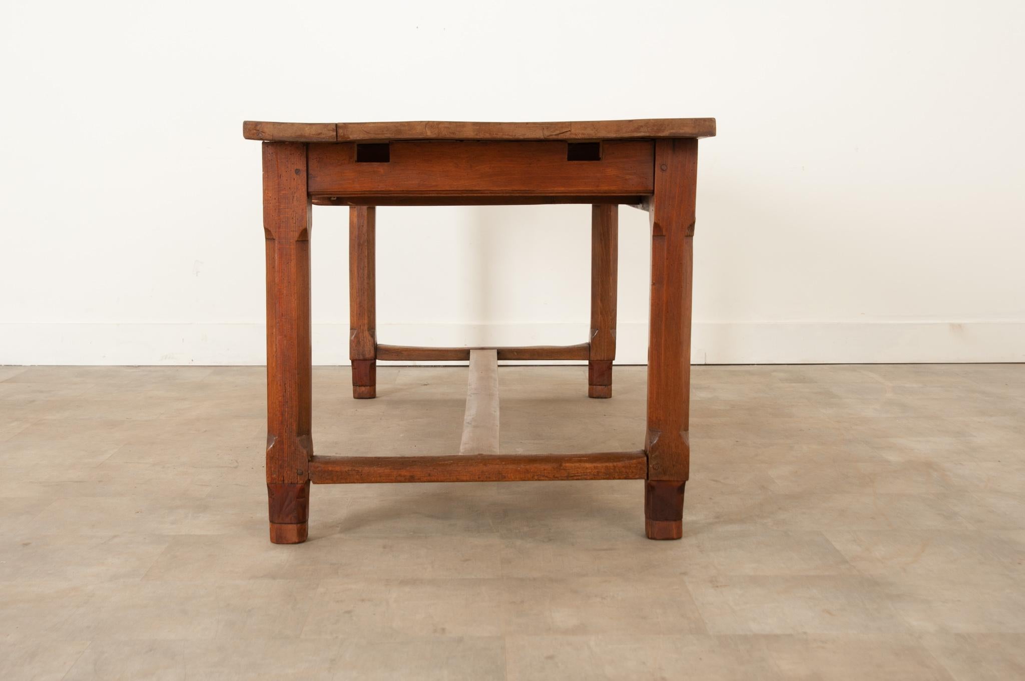 French 19th Century Oak Farm Table For Sale 7
