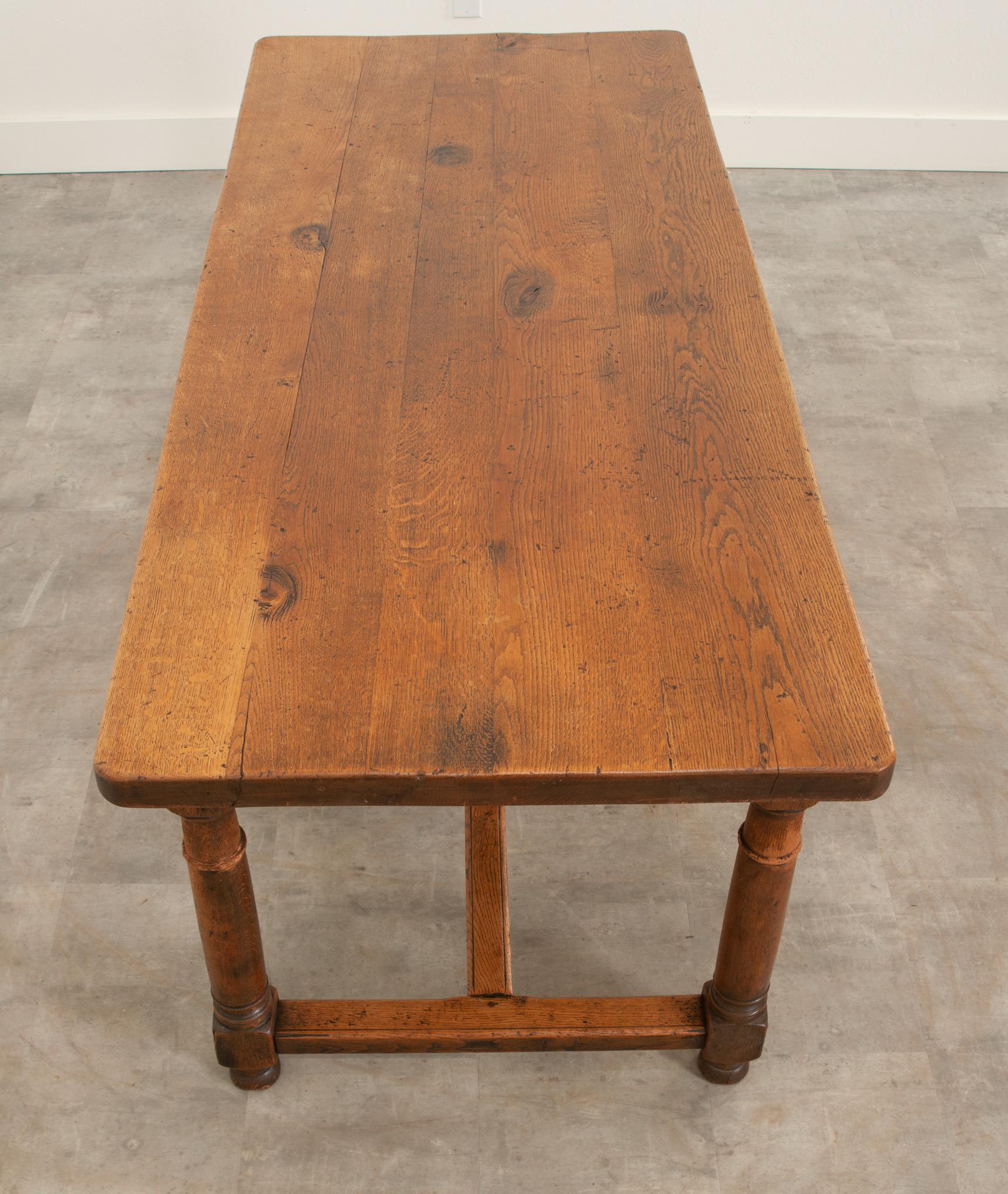 Rustic French 19th Century Oak Farm Table